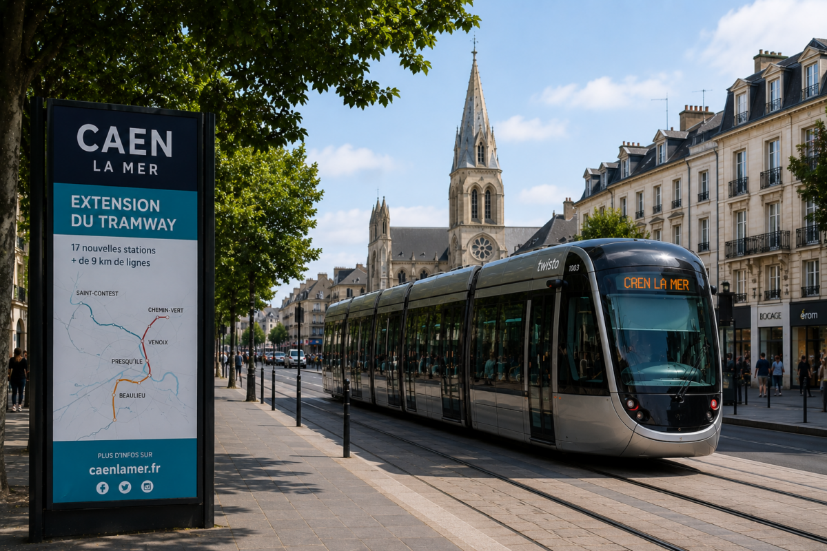 Nouveau tramway de Caen - Agence immobilière Caen - Le Strat Immobilier